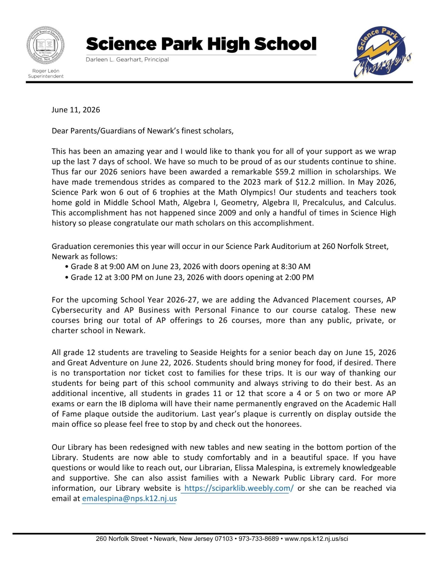 June Parent Letter 1