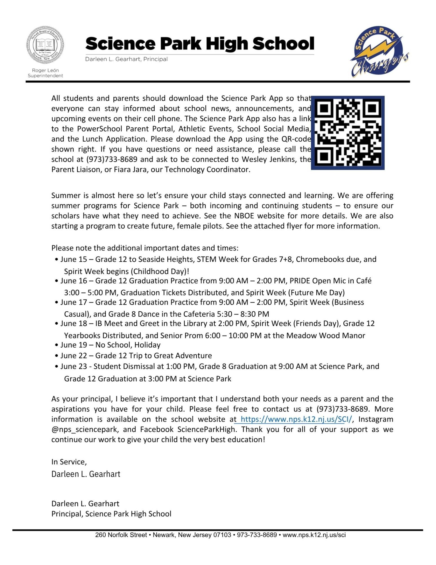 June Parent Letter 2