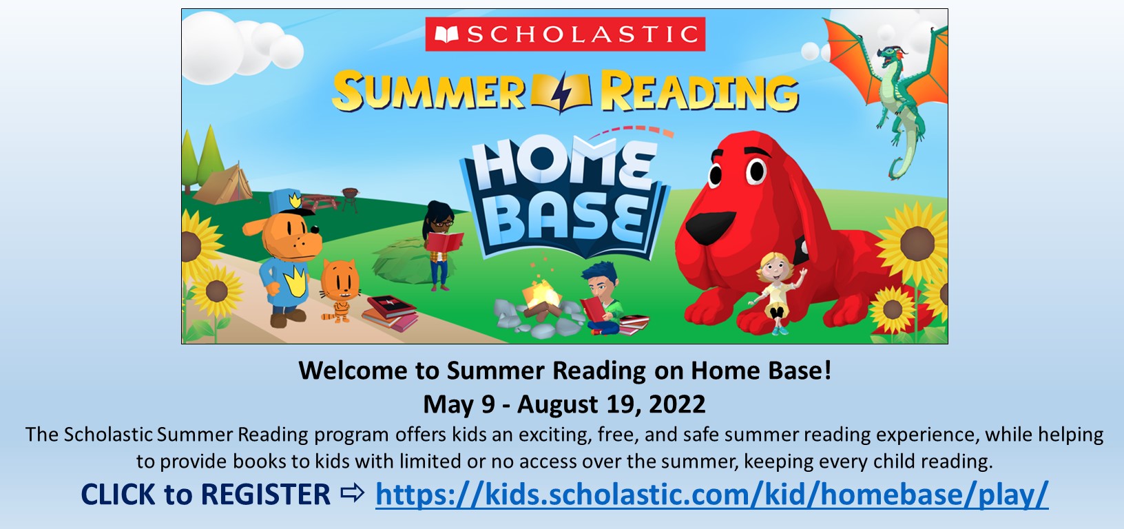 Scholastic Summer Reading School Website