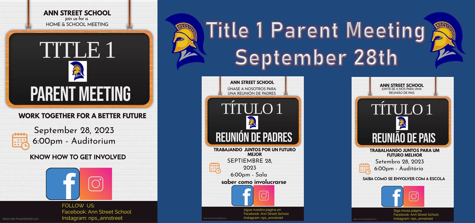 Title 1 Parent Meeting. September 28th, 2023, 6PM.