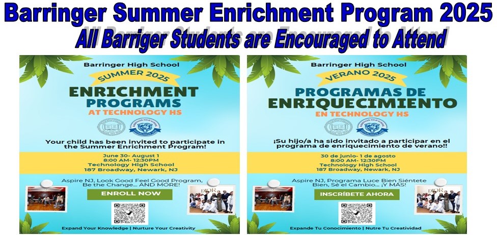 Barringer Summer Enrichment Program 2025 - Barringer High School