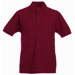 Burgundy Short Sleeve Uniform Top