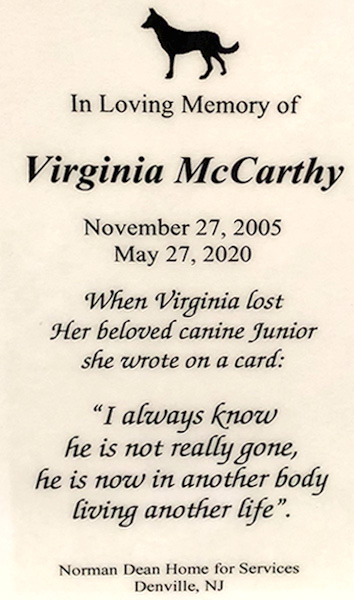 Virginia McCarthy - Remembrance