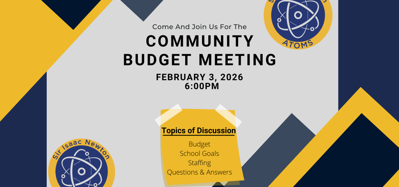 Copy of Sir Isaac Newton Community Budget Meeting (Presentation)