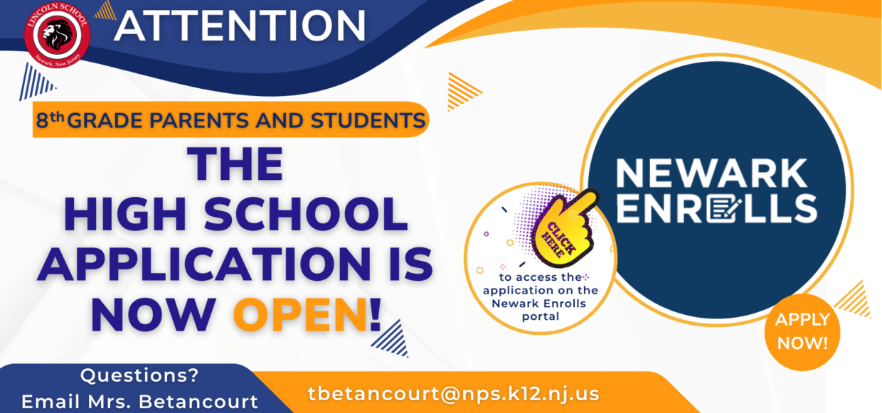 High School Application 2025 is open; click to access application on the Newark Enrolls portal