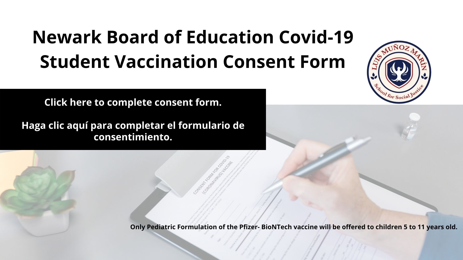 Newark Board of Education Covid-19 Vaccine Portal