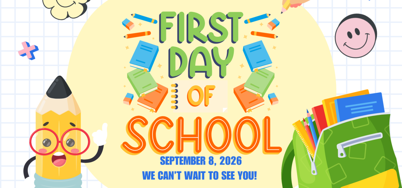 Yellow Green and Orange Illustrative First Day of School Flyer (1)