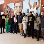 Rutgers Head Coach Greg Schiano pictured with MXS staff, Superintendent Roger León, coaches, and South Ward Councilman during his visit.