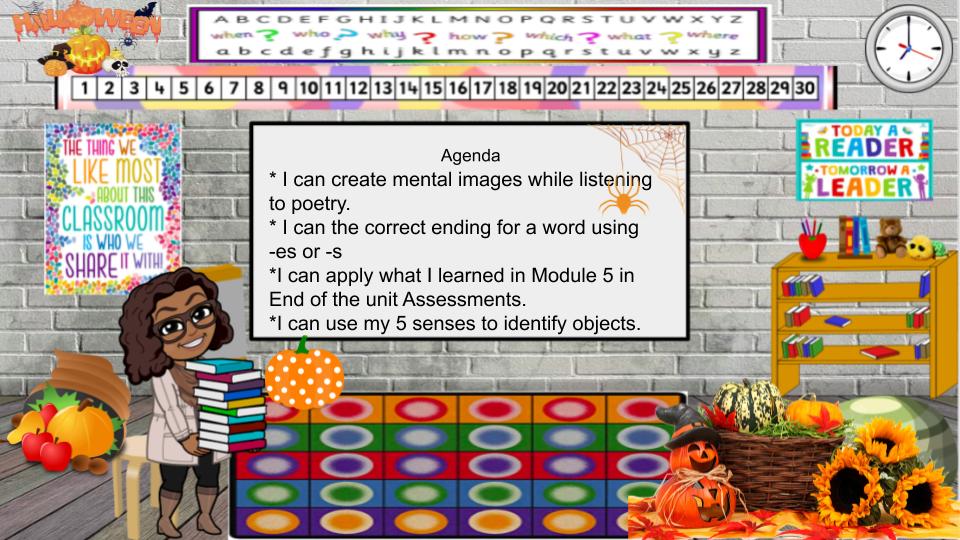 Daily Agenda-Miss Wingate