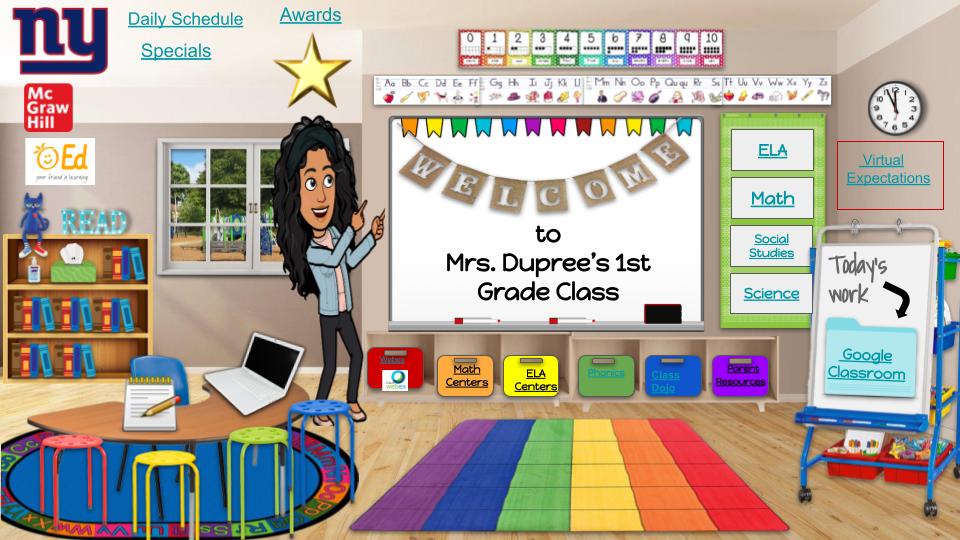 Mrs. Dupree's Bitmoji Classroom
