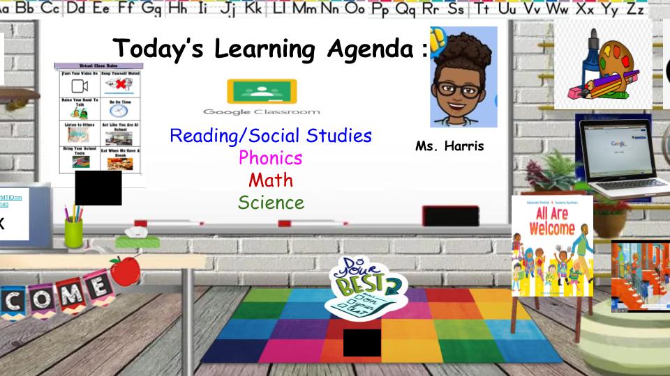 Ms. Harris Bitmoji Classroom 2020-2021