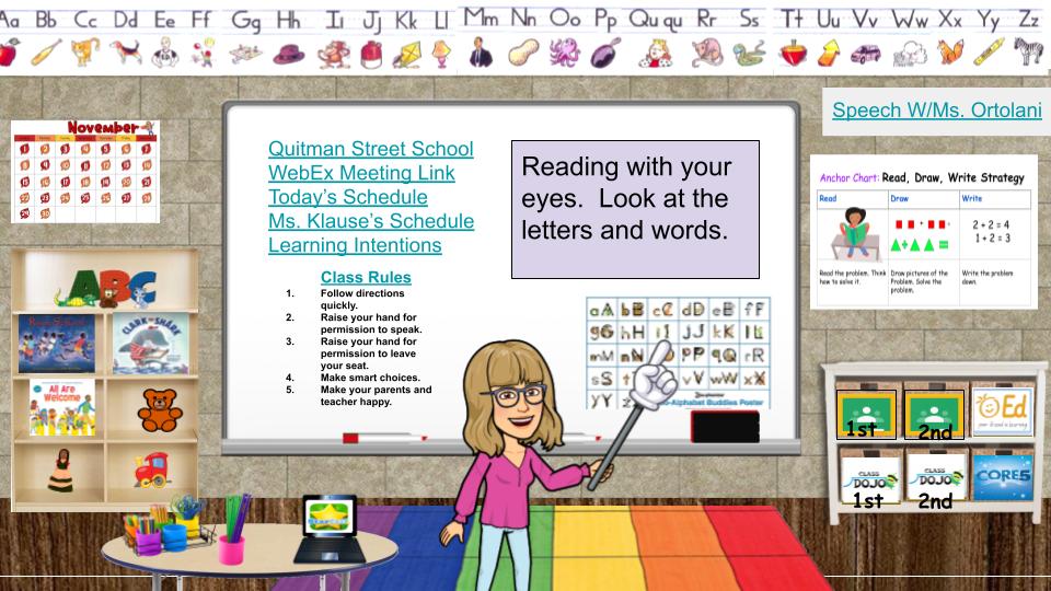 Ms. Klause's Bitmoji Classroom
