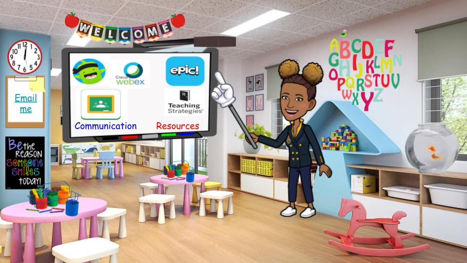 Ms. Tejedas bitmoji classroom