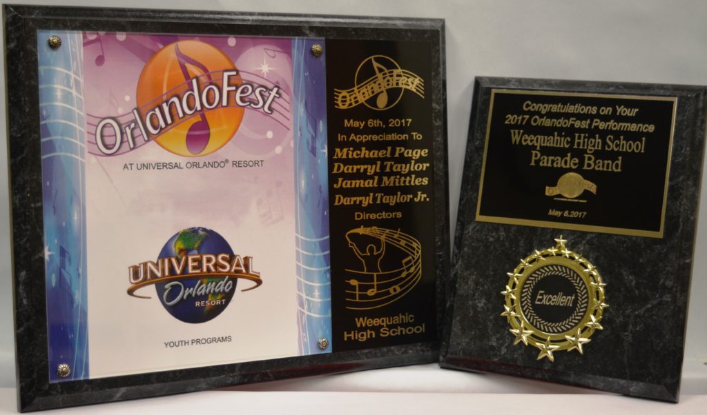 Recognition Plaques received at OrlandoFest 2017