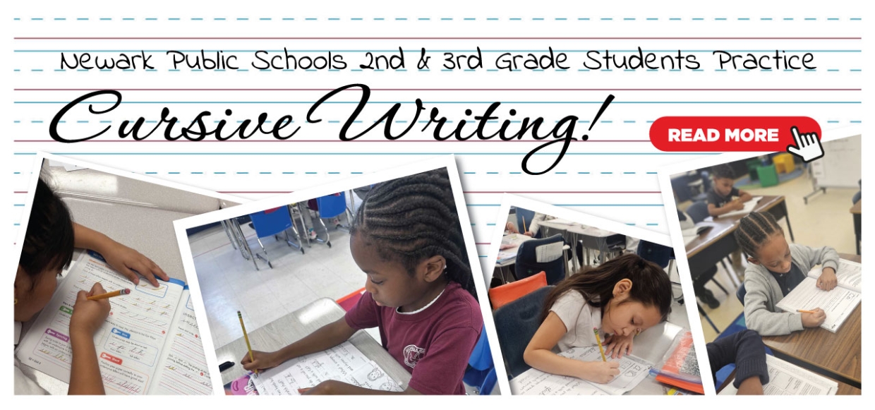 NPS Students in 2nd & 3rd Grade Practice Cursive Writing