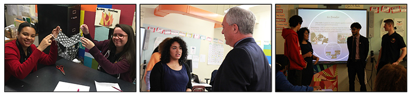 East Side High School's Big Picture Academy students shared lessons from their real-world internships with Superintendent Cerf, peers, teachers, family and school community members (photo credit: Yasil Luna, 12th Grade student, ESBPA).