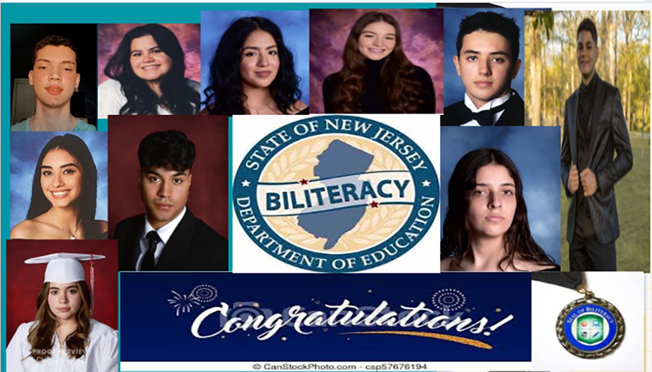 East Side High School Students who obtained the NJDOE Biliteracy Seal 2022