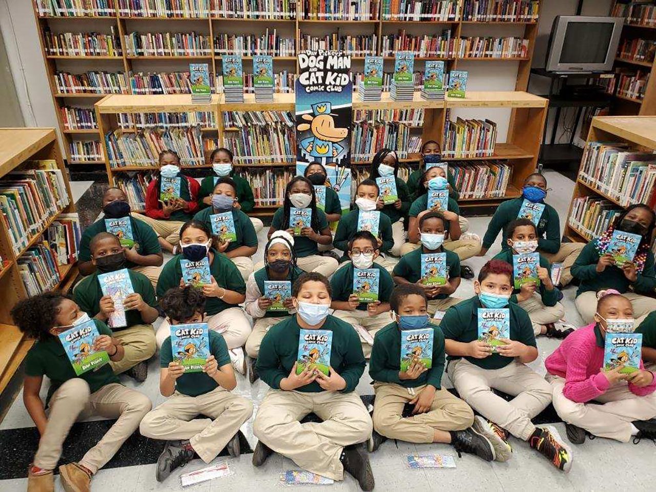 Students at Ivy Hill Elementary School excited about MVOL books