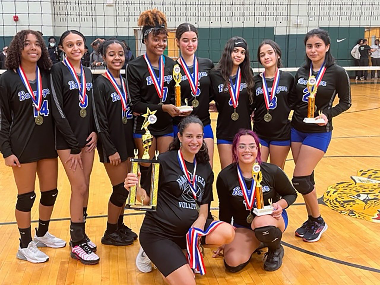 Congratulations to Barringer girls volleyball team!!!<br>Barringer defeated Science Park 2-1 in a hard fought match to capture their first district championship in girls volleyball!  Go Lady Blue Bears!!