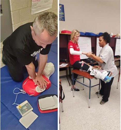 NBOE staff participate in a First Aid & CPR session at Science Park High School