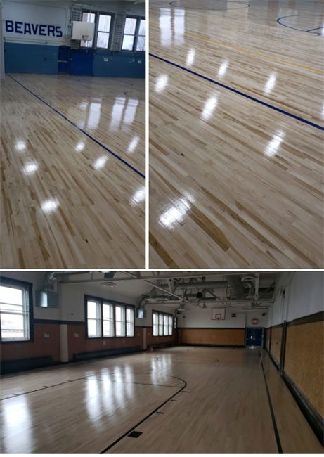New gymnasium floor installed at Sir Isaac Newton and Ironbound Academy
