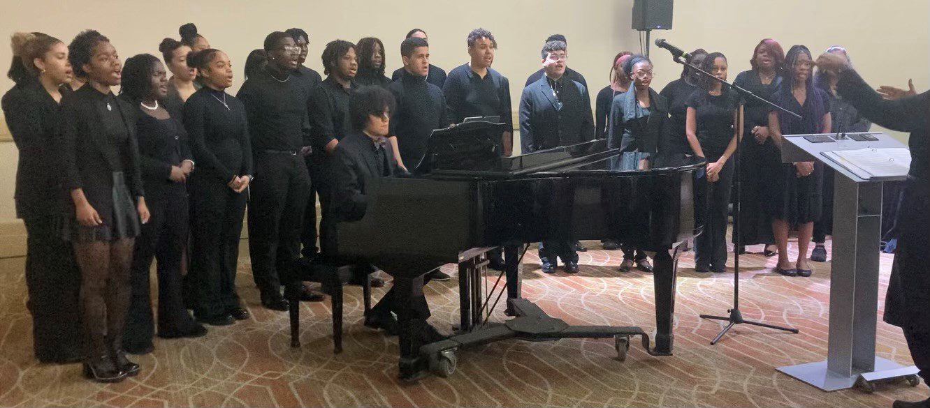 Arts High School Advanced Choir performing during the 53rd Annual YMCA Memorial Breakfast at the Robert Treat Hotel in downtown Newark