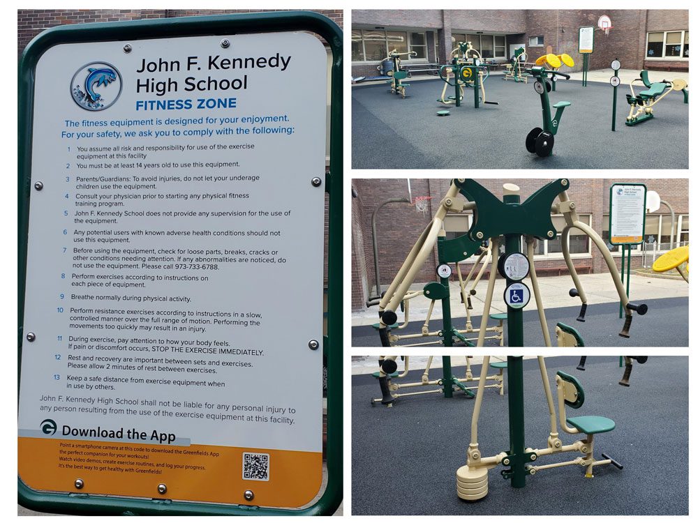John F. Kennedy School receives outdoor exercise equipment