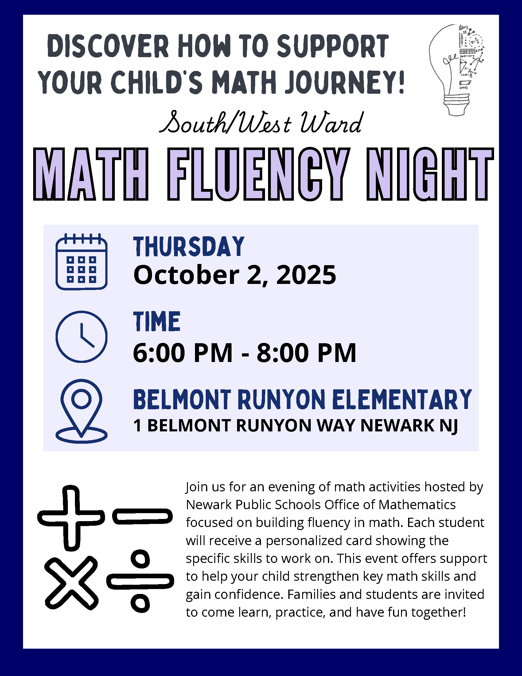Math Fluency Night-10-2-25