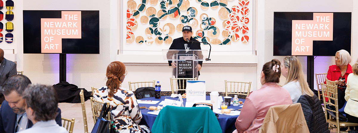 Superintendent Roger León addresses school leaders from private, charter and parochial schools in Newark.