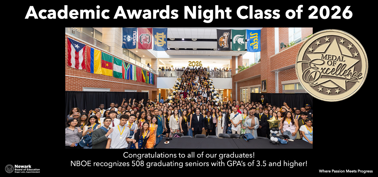 Newark Public Schools Honors 508 High-Achieving Seniors at Academic Awards Night