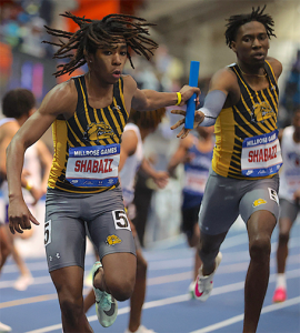 Senior Justin Parris at a meet earlier this year. He will attend Princeton University on a full scholarship in the fall.