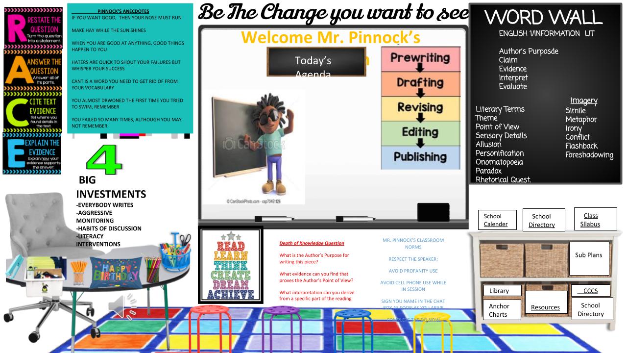 Bitmoji Classroom Pinnock