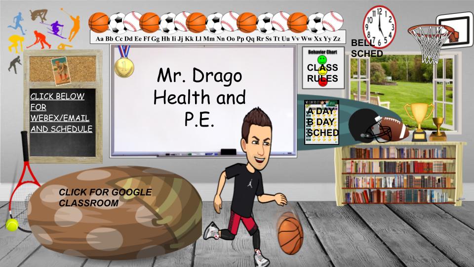 Mr. Drago Bitmoji Classroom